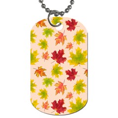 Bright Autumn Leaves Dog Tag (one Side) by SychEva