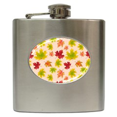 Bright Autumn Leaves Hip Flask (6 Oz) by SychEva