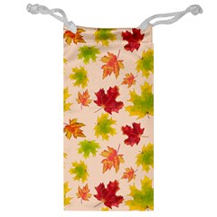 Bright Autumn Leaves Jewelry Bag by SychEva