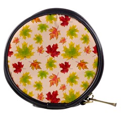 Bright Autumn Leaves Mini Makeup Bag by SychEva