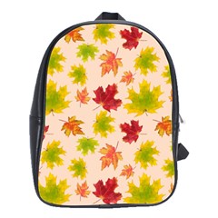 Bright Autumn Leaves School Bag (large) by SychEva