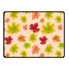 Bright Autumn Leaves Fleece Blanket (small) by SychEva