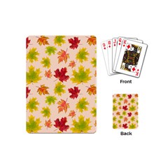 Bright Autumn Leaves Playing Cards Single Design (mini) by SychEva