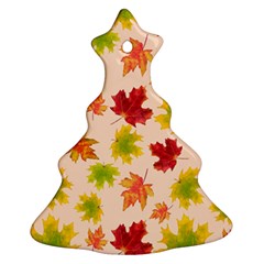 Bright Autumn Leaves Christmas Tree Ornament (two Sides) by SychEva