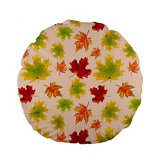 Bright Autumn Leaves Standard 15  Premium Round Cushions by SychEva