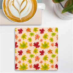 Bright Autumn Leaves Uv Print Square Tile Coaster 