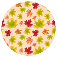 Bright Autumn Leaves Round Trivet