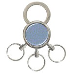 Curly Flowers 3-Ring Key Chain Front