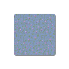 Curly Flowers Square Magnet by SychEva