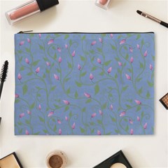 Curly Flowers Cosmetic Bag (xl) by SychEva