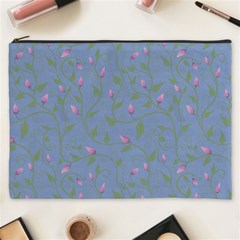 Curly Flowers Cosmetic Bag (xxxl) by SychEva