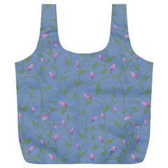 Curly Flowers Full Print Recycle Bag (xxl) by SychEva