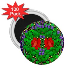 A Island Of Roses In The Calm Sea 2.25  Magnets (100 pack) 