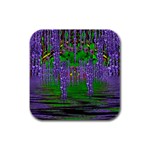 A Island Of Flowers In The Calm Sea Rubber Square Coaster (4 pack) Front