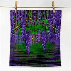 A Island Of Flowers In The Calm Sea Face Towel by pepitasart