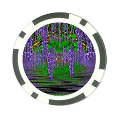 A Island Of Flowers In The Calm Sea Poker Chip Card Guard (10 Pack) by pepitasart