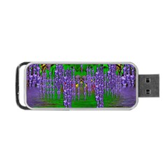 A Island Of Flowers In The Calm Sea Portable Usb Flash (one Side) by pepitasart