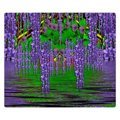 A Island Of Flowers In The Calm Sea Double Sided Flano Blanket (small)  by pepitasart