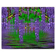 A Island Of Flowers In The Calm Sea Double Sided Flano Blanket (medium)  by pepitasart