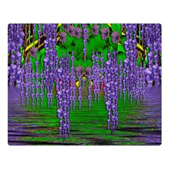 A Island Of Flowers In The Calm Sea Double Sided Flano Blanket (large)  by pepitasart