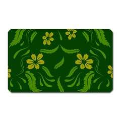 Folk Flowers Print Floral Pattern Ethnic Art Magnet (rectangular) by Eskimos