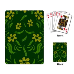 Folk Flowers Print Floral Pattern Ethnic Art Playing Cards Single Design (rectangle) by Eskimos