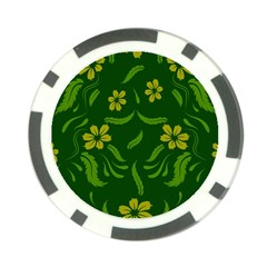 Folk Flowers Print Floral Pattern Ethnic Art Poker Chip Card Guard by Eskimos