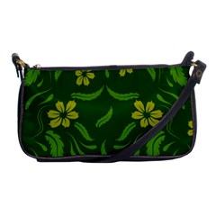 Folk Flowers Print Floral Pattern Ethnic Art Shoulder Clutch Bag by Eskimos