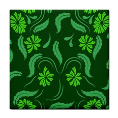 Folk Flowers Print Floral Pattern Ethnic Art Tile Coaster by Eskimos