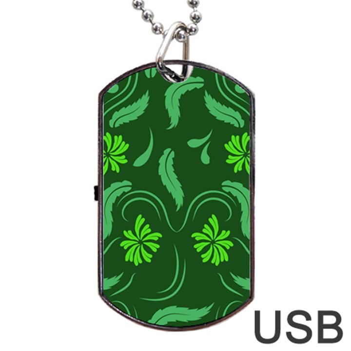 Folk flowers print Floral pattern Ethnic art Dog Tag USB Flash (One Side)