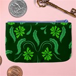 Folk flowers print Floral pattern Ethnic art Large Coin Purse Back