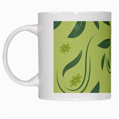 Folk Flowers Print Floral Pattern Ethnic Art White Mugs by Eskimos