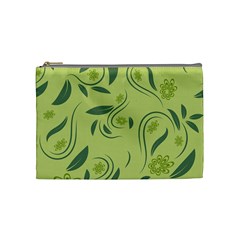 Folk Flowers Print Floral Pattern Ethnic Art Cosmetic Bag (medium) by Eskimos