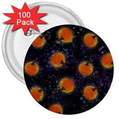 Space Pumpkins 3  Buttons (100 Pack)  by SychEva