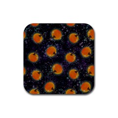 Space Pumpkins Rubber Coaster (square) by SychEva