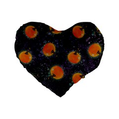 Space Pumpkins Standard 16  Premium Heart Shape Cushions