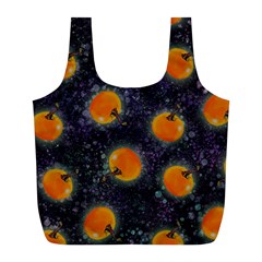 Space Pumpkins Full Print Recycle Bag (l) by SychEva