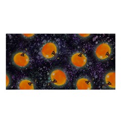 Space Pumpkins Satin Shawl by SychEva