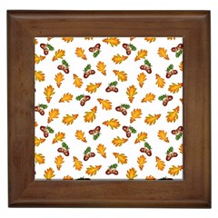 Oak Leaves And Acorns Framed Tile by SychEva