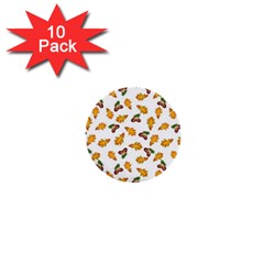 Oak Leaves And Acorns 1  Mini Buttons (10 Pack)  by SychEva