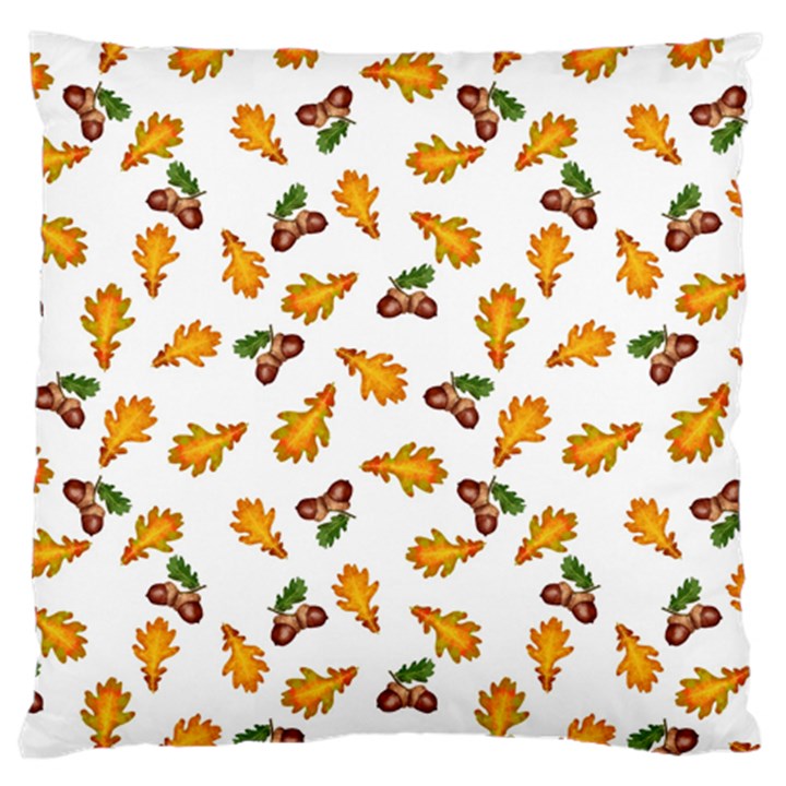 Oak Leaves And Acorns Large Cushion Case (One Side)