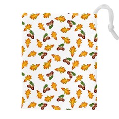 Oak Leaves And Acorns Drawstring Pouch (4xl) by SychEva