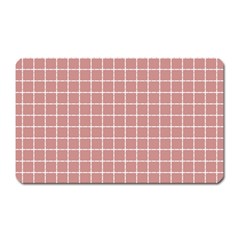 Abstrait Carreaux Rose/blanc Magnet (rectangular) by kcreatif