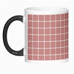 Abstrait Carreaux Rose/blanc Morph Mugs by kcreatif