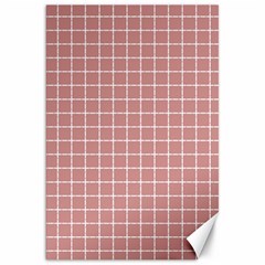 Abstrait Carreaux Rose/blanc Canvas 20  X 30  by kcreatif