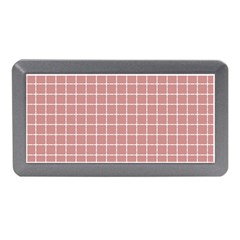 Abstrait Carreaux Rose/blanc Memory Card Reader (mini) by kcreatif