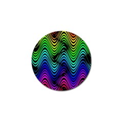 Abstract Rainbow Curves Pattern Golf Ball Marker (10 Pack) by Casemiro