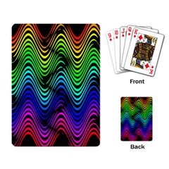 Abstract Rainbow Curves Pattern Playing Cards Single Design (rectangle)