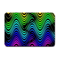 Abstract Rainbow Curves Pattern Small Doormat  by Casemiro