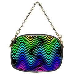 Abstract Rainbow Curves Pattern Chain Purse (one Side) by Casemiro